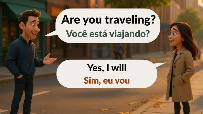 Pessoas conversando em inglês